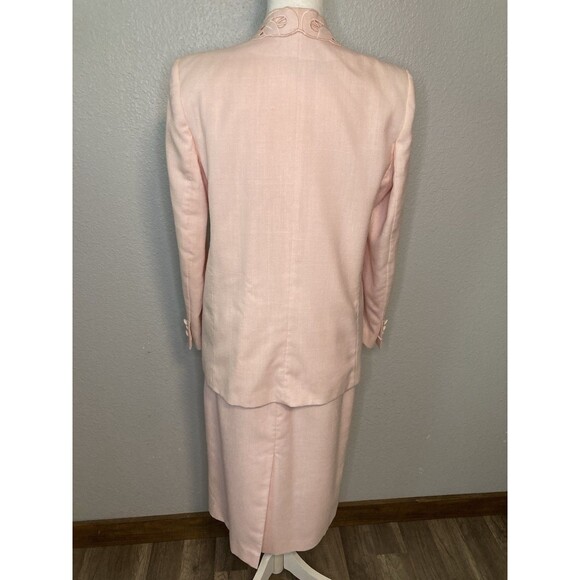 Vintage 90s Kasper ASL Skirt Suit Size 10 Pink 3 Piece Camisole Skirt Jacket - Picture 6 of 15